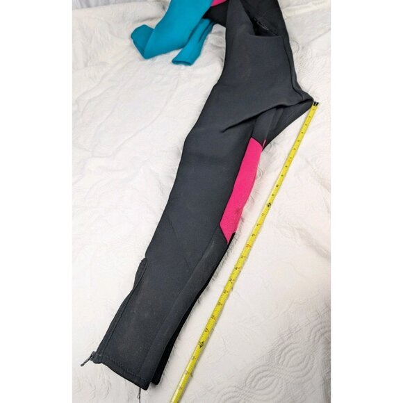 vintage Seadoo wetsuit women's Large Black Pink retro style nylon - Picture 11 of 16